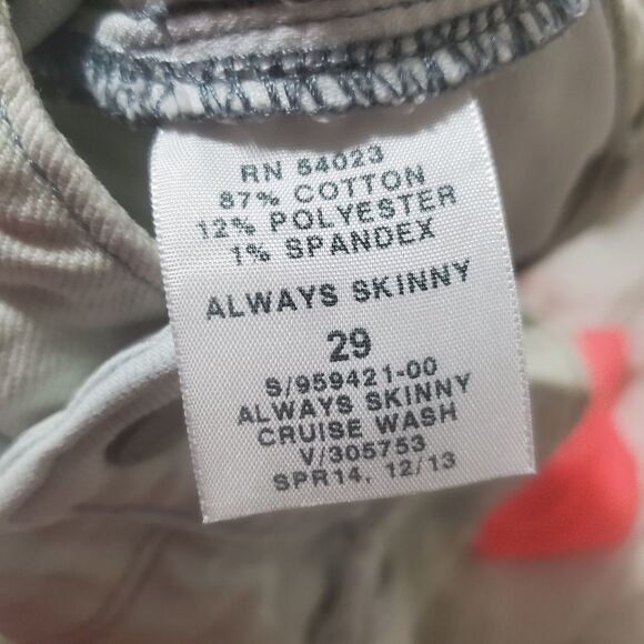 Gap 1969 "Always Skinny" White Jeans Size 29 - Picture 9 of 9